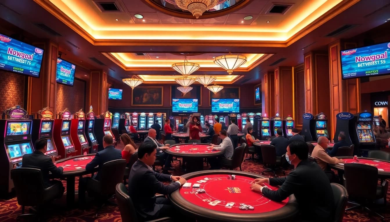 Experience the thrill of Nowgoal betting action in a luxurious casino setting with live sports odds.