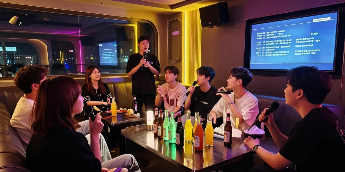 Exciting 인천쓰리노 experience in a trendy karaoke lounge with vibrant atmosphere and engaging staff.