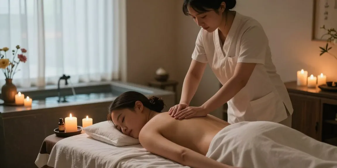 Relaxing 1인샵 massage session with therapist and soothing ambiance