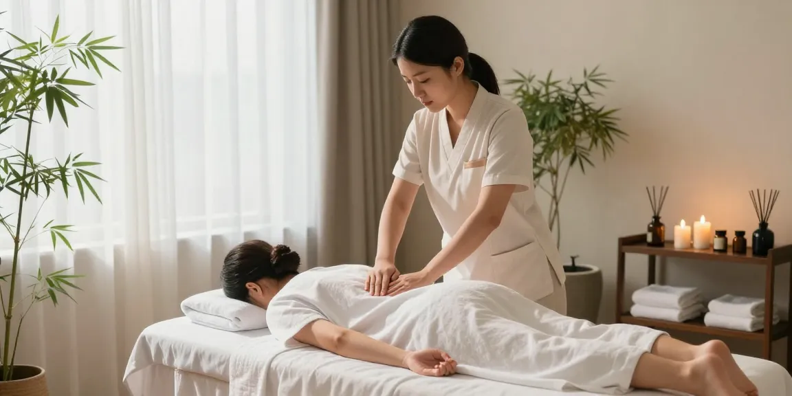 Massage therapy session in a tranquil spa setting featuring Swedish massage techniques.
