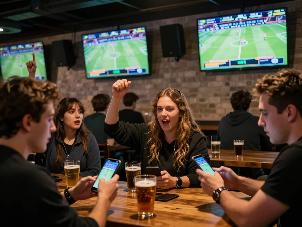 Fans placing live bets at RR88 during an exciting sports event.