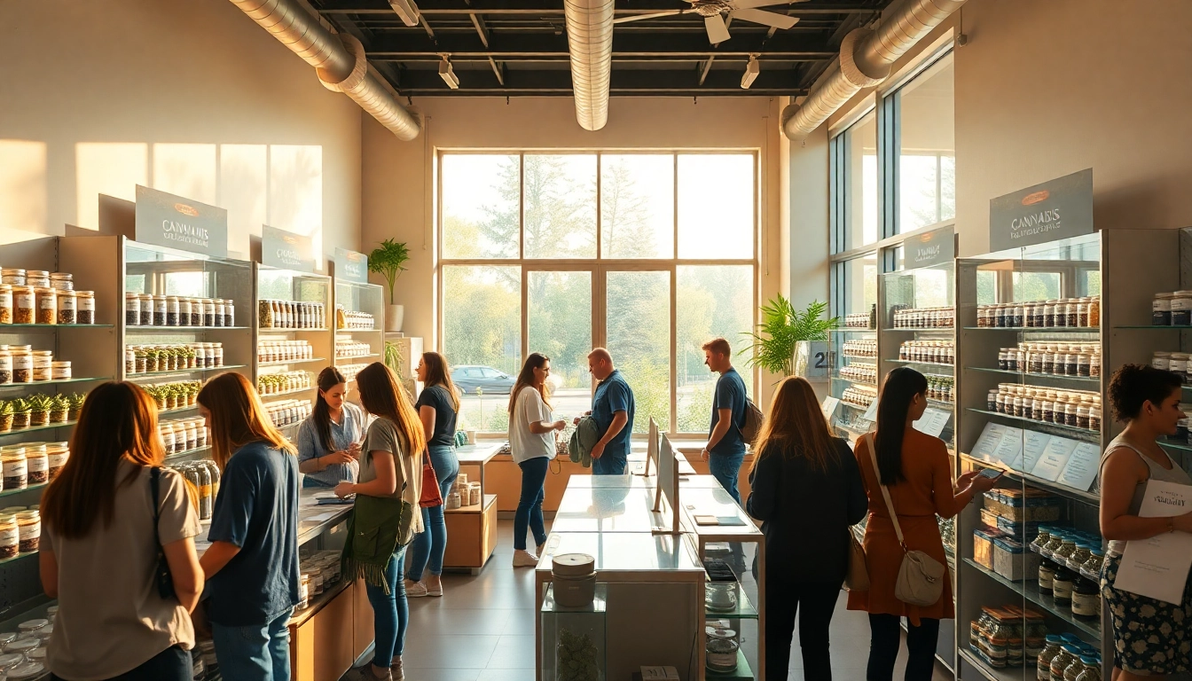 Discover where can you buy weed online with an inviting cannabis dispensary showcasing diverse products.