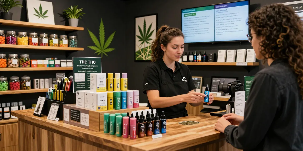 Premium cannabis retail space displaying 100 haschplatte products and engaging customer experience.