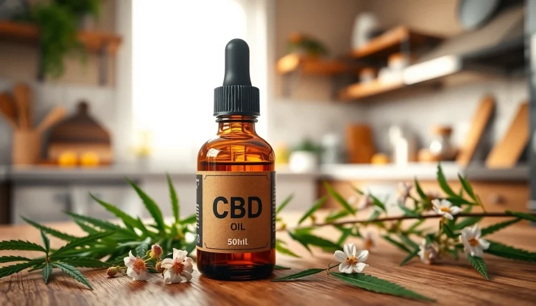 Discover the qualities of CBD Oil in a cozy setting with hemp leaves and natural light.