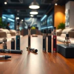 Showcase cannabis vape products displayed in a stylish setting for informed vaping choices.