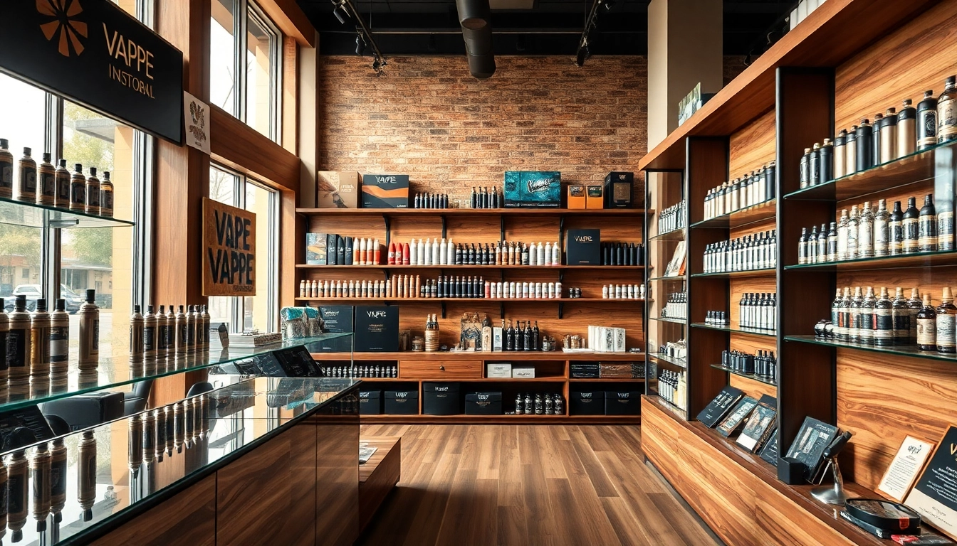 Browse diverse products in a vape store filled with organized shelves and natural light.