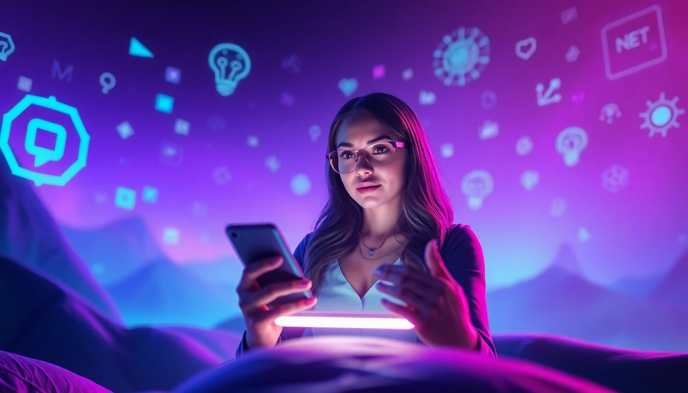 Engaging AI sex chat free with a vibrant virtual character and modern technology.