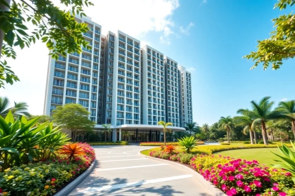 Captivating view of the Tampines St 95 EC executive condominium showcasing modern architecture and landscaping.