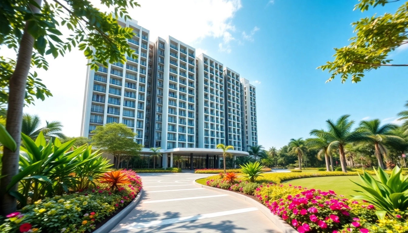 Captivating view of the Tampines St 95 EC executive condominium showcasing modern architecture and landscaping.