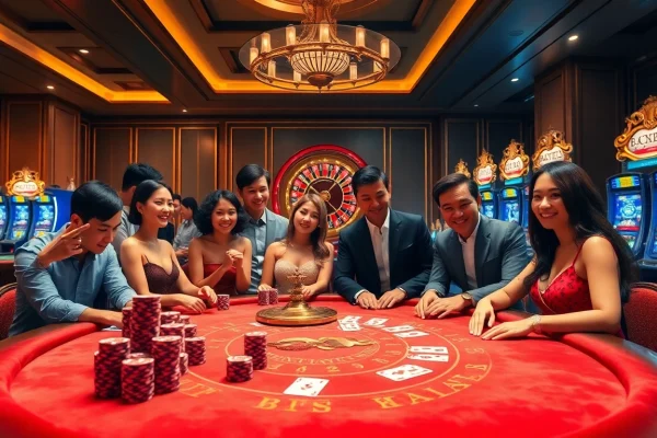 Experience high-stakes excitement at the BK8Thai gaming table with rich visuals and engaging gameplay.