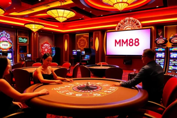 Players enjoying an exciting MM88 KJC casino gaming experience at elegant tables.