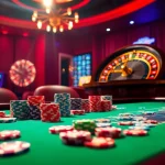 Experience the thrill of vip66 bet with engaging casino elements like poker chips and a roulette wheel.