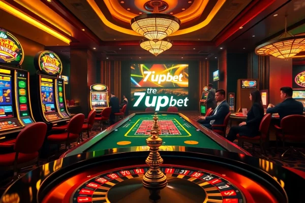 Experience the thrill of high-stakes gaming with 7upbet in a vibrant casino atmosphere.