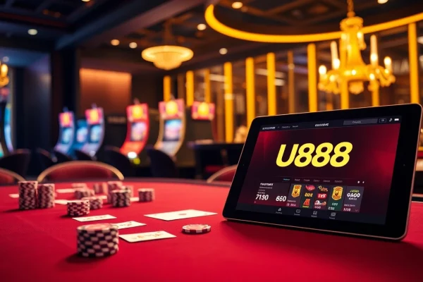 Experience upscale gambling with U888's captivating casino scene.