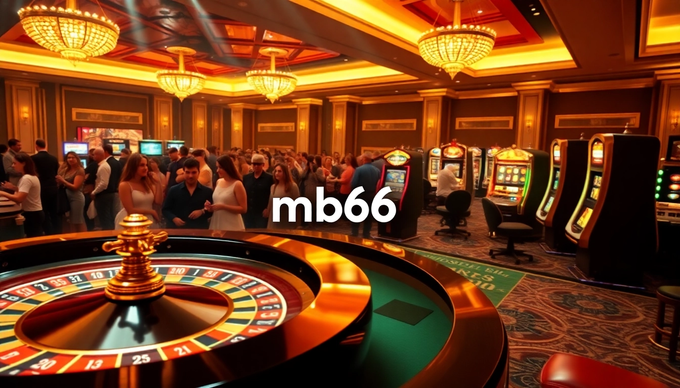 Engage in thrilling online gaming at mb66 casino with vibrant roulette and slot machines.